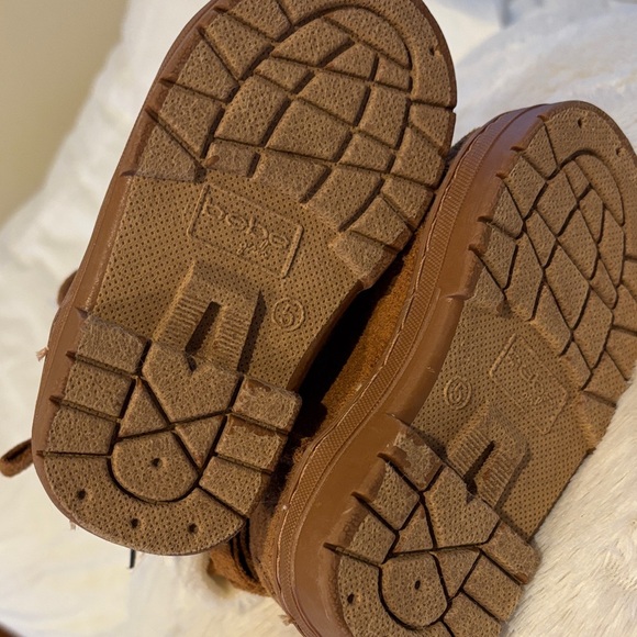 Bebe Baby Girls Tan Suede Boots  Faux Fur size 5 - Picture 3 of 6